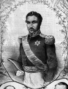 II. Radama (1829-1863), Madagaszkár királyának portréja. Metszet a „” Le Monde Illustré”” 268. számában, 1862. május 31. alkotó: French School