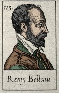 Remy Belleau (1528-1577) francia költő portréja, a Plejád mozgalom tagja. 19. századi metszet. alkotó: French School