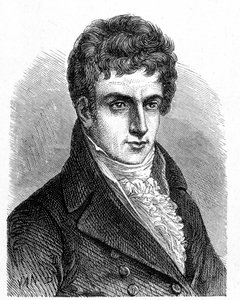 Portré Robert Fultonról (1765-1815), amerikai szerelőről, aki megépítette az első légcsavaros tengeralattjárót – a „tudomány albumában; jeles tudósok; Nagy felfedezések””” 1896. alkotó: French School