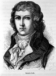 Saint-Just portréja (1767 - 1794) – Henri Martin „Franciaország története” c. alkotó: French School