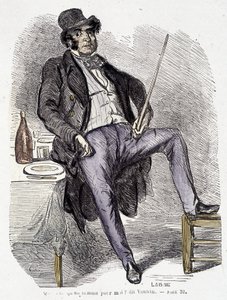 Vautrin portréja (Vidocq által ihletett karakter) - Balzac "A kurtizánok pompája és nyomorúsága" című művében. alkotó: French School