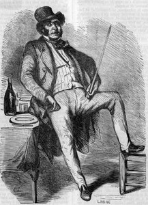 Vautrin portréja, a „Goriot atya” című regény szereplője. Metszet 19. század közepe. Illusztráció Honore de Balzac (1799-1850) „The Father Goriot”-hoz. alkotó: French School