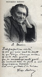 Victorian Sardou (1831-1908), drámaíró portréja a „Le Petit Parisien” című filmben. alkotó: French School