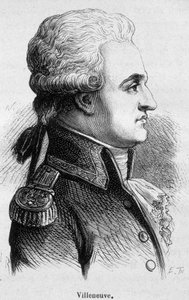 Villeneuve francia admirális (1763 - 1806) portréja, megkezdte a trafalgari csatát, amely katasztrófa volt, majd öngyilkos lett - Henri Martin „L