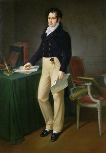 Portré egy fiatal férfiról, aki a Journal des Sourds-Muets et Aveugles-t tartja, 1830-40 körül