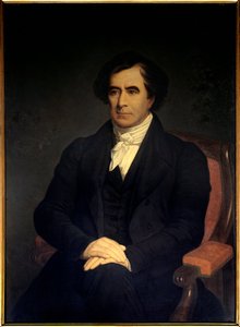 Francois Arago (1786-1833) fizikus, csillagász és politikus, haditengerészet és hadügyminiszter 1848-ban portréja. A XIX. századi névtelen festmény. Párizs, Musee De L