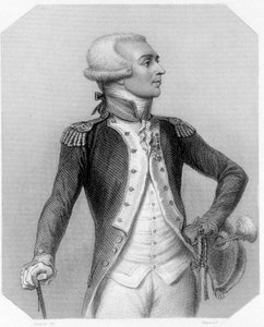 La Fayette márki, francia tábornok és politikus (1757-1834) portréja. Lamartine „A Girondinok története” című művében alkotó: French School