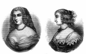 „Mademoiselle de la Fayette (Louise de La Fayette 1618-1665) és Mademoiselle de Hautefort (Marie de Hautefort) portréi alkotó: French School