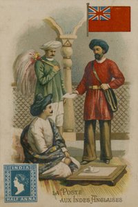 Postai szolgáltatás Brit-Indiában alkotó: French School