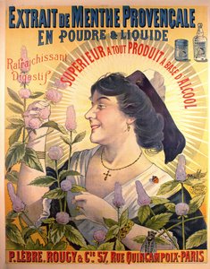 Extrait de Menthe Provencale French Digestive reklámplakát