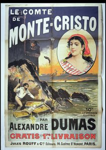 A Monte Cristo grófját reklámozó plakát, Alexandre Dumas Pere (1802-70)