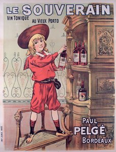 Le Souveraint, Paul Pelge által készített francia tonik bort reklámozó plakát