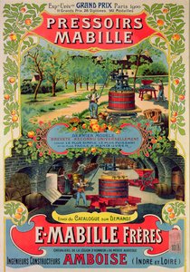 Pressoirs Mabille reklámplakát, az Exposition Universelle, Párizs, 1900