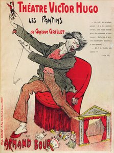 Gustave Grillet: Les Pantins plakátja a Victor Hugo Színházban, 19. század vége