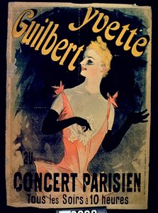 Yvette Guilbert párizsi koncert plakátja