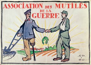 Az Association des Mutilis de la Guerre plakátja, 1920 körül