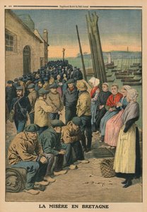 Szegénység Bretagne-ban, a hátsó borító illusztrációja a „Le Petit Journal”-ból, 1913. január 19.