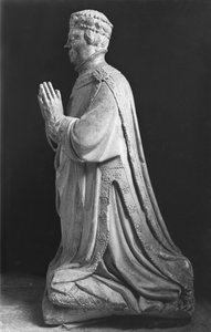 Jean de Berry herceg (1340-1416) Poitiers grófjának imádkozó térdelő alakja, XV-XVIII. alkotó: French School