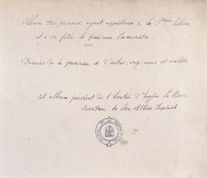 Elisa hercegnő és lánya, Camerata értékes albuma (tinta papíron) alkotó: French School