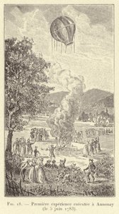 Az első kísérlet Annonayban (1783. június 5.) (metszet) alkotó: French School