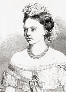 Frederica Wilhelmina Louise Elisabeth Alexandrine porosz hercegnő, az LUnivers Illustré-től, 1866 alkotó: French School