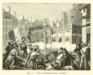 Chateau-deau elfoglalása 1848-ban alkotó: French School