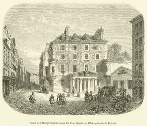 A Saint-Germain des Pres-i apátság börtöne, 1854-ben lerombolva (metszet) alkotó: French School
