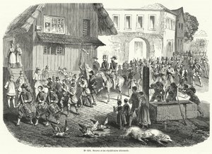 Gustav Struve és a német köztársaságiak körmenete, 1848-as forradalom alkotó: French School