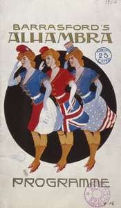 A párizsi Alhambra Music Hall programja, 1906 alkotó: French School