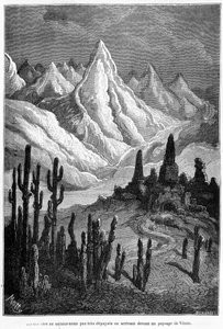 A Vénusz tájának képzeletbeli vetülete – Camille Flammarion „Les Terres du Ciel”-ben, szerk. Marpon & Flammarion, Párizs alkotó: French School