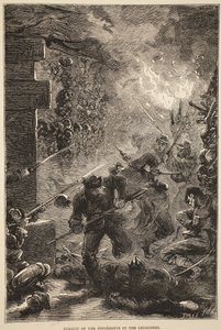 A felkelők üldözése a katakombákban, 1871. május, Cassells illusztrációja: A Franciaország és Németország közötti háború története, 1870-1871 alkotó: French School