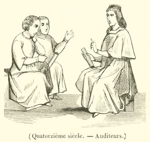 Tizennegyedik század, Auditorok (metszet) alkotó: French School