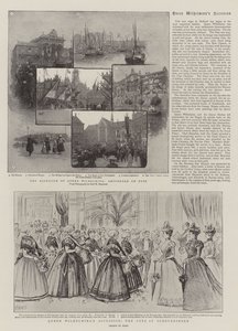 Wilhelmina királynő csatlakozása, a scheveningeni ünnepség (metszet) alkotó: French School