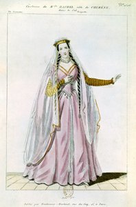 Rachel Chimene szerepében a Hautecoeur-Martinet által nyomtatott Pierre Corneille (1606-84) "Le Cid" című filmjében alkotó: French School