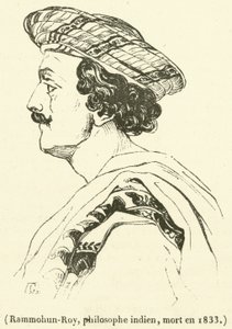Rammohun-Roy indiai filozófus, 1833-ban halt meg (metszet) alkotó: French School