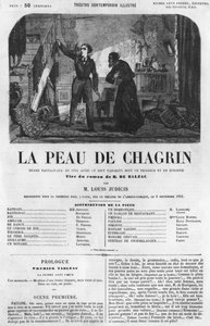 Raphael de Valentin és a boltos, a „La Peau de Chagrin” illusztrációja, Honore de Balzac (1799-1850) regényéből adaptált dráma alkotó: French School