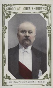 Raymond Poincare, a Francia Köztársaság elnöke (színes fotó) alkotó: French School