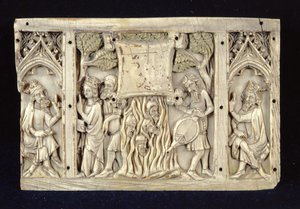 Jeleneteket ábrázoló dombormű Alexandriai Szent Katalin életéből, 1370-80 körül alkotó: French School