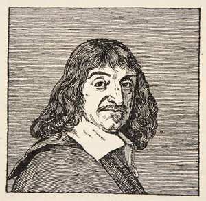 Rene Descartes, Boris Mestchersky (†1957) másolata, illusztrációja a Histoire de la Nation Francaise, Sciences, I. és II. kötetből, Gabriel Hanotaux (1853-1944), 1924 alkotó: French School