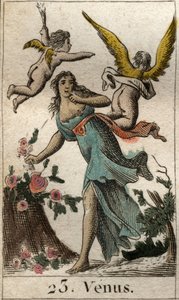 A Vénusz, a szerelem, a szépség és a termékenység istennője ábrázolása. Pierre Blanchard „Az ifjúság mitológiájából” 1803-ból. alkotó: French School