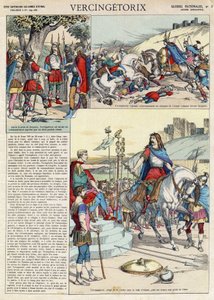 Vercingetorix (kb. i. e. 80-kb. 46) harcos és az arvernesi törzs gall vezérének ábrázolása, amelyet népe választott a rómaiak elleni háború vezetésére” (Vercingetorix portréja (Kr. e. 82-Kr. e. 46) az arverni törzs főnöke, népe választotta lea alkotó: French School