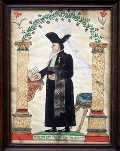 Egy rabbi ábrázolása (színes litó) alkotó: French School