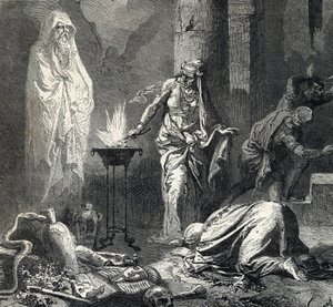 Az endori boszorkány (vagy endori Pythonisse) ábrázolása, egy kánaáni falu, amelyet Sámuel első könyve (Biblia) említ, és van egy talizmánja, amellyel Sámuel próféta szellemének nevezi, Saul király kérésére a közelmúltban döntött. az Isr alkotó: French School