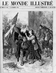 A dráma öt felvonásban, Francois Coppee (1842-1908) „Les Jacobites” bemutatása a párizsi Theatre de l