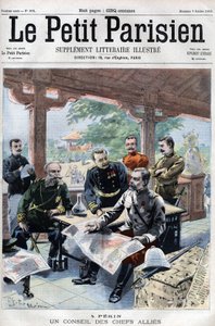 Revolt des Boxers: Un conseil des chefs allied (francia, orosz, amerikai, angol, japán) (SZÖVETSÉGES HÁBORÚTANÁCS) – a „Le Petit Parisien”-ben alkotó: French School