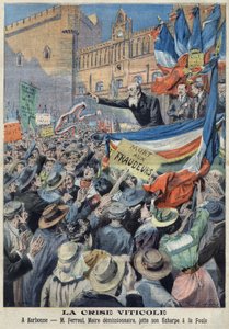 A dél-franciaországi szőlőültetvények lázadása 1907-ben (nyomtatás) alkotó: French School