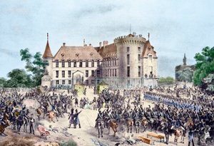 1830-as forradalom, X. Károly bemutatja a Nemzetőrségnek (metszet) alkotó: French School