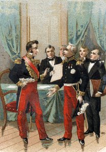 1830. júliusi forradalom: „Te vagy a köztársaságok legjobbja” – mondta La fayette (Lafayette) Orléans hercegének, aki 1830. július 26-án I. Lajos Fülöp (1773-1850), a francia király lett. . alkotó: French School