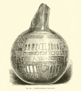 Római gravírozású üvegpalack alkotó: French School