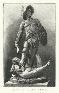 Római gladiátorok harca (metszet) alkotó: French School